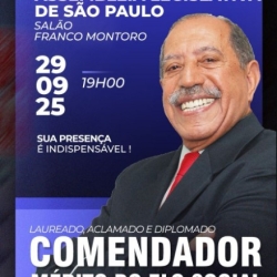 Convite - JB Oliveira recebe honraria hoje na ALESP