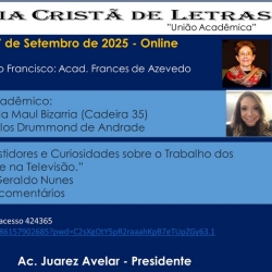 Convite: Tertúlia de setembro 2025 com Palestra de Geraldo Nunes